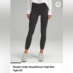 Lululemon WunderUnder Smooth cover sz 8 Graphite high rise